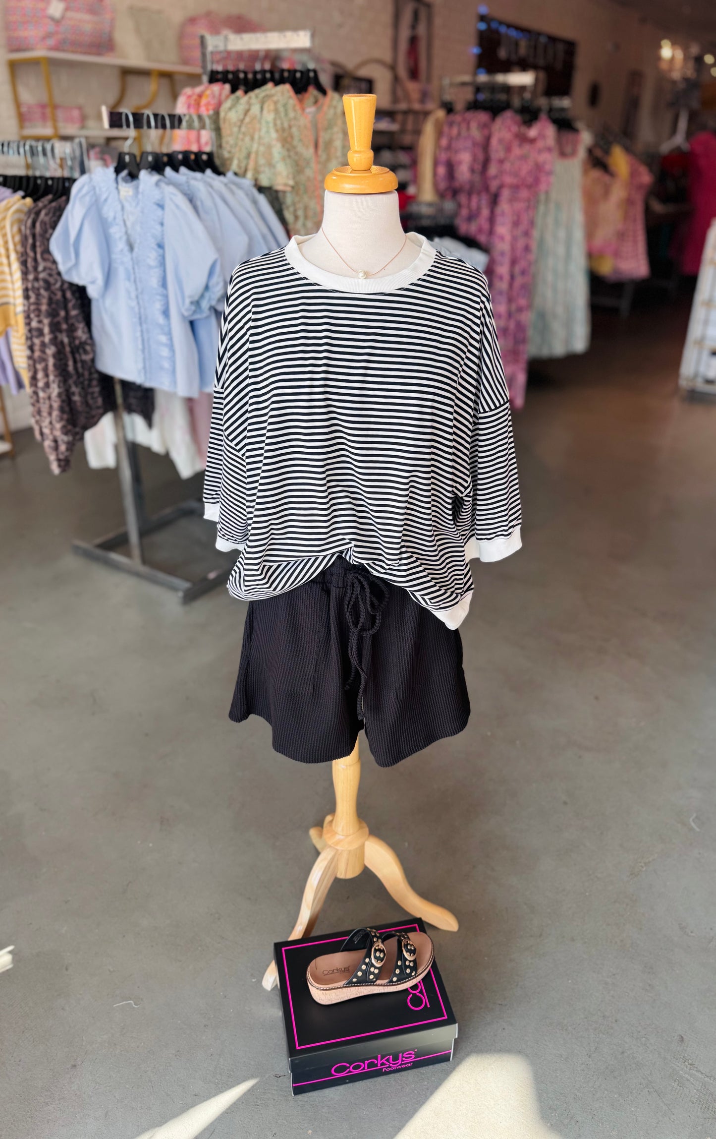 Striped Comfort Top-Plus