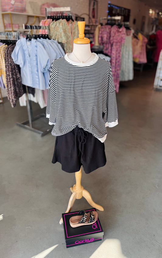 Striped Comfort Top-Plus