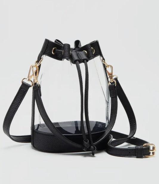 Clear Crossbody Bucket Bag