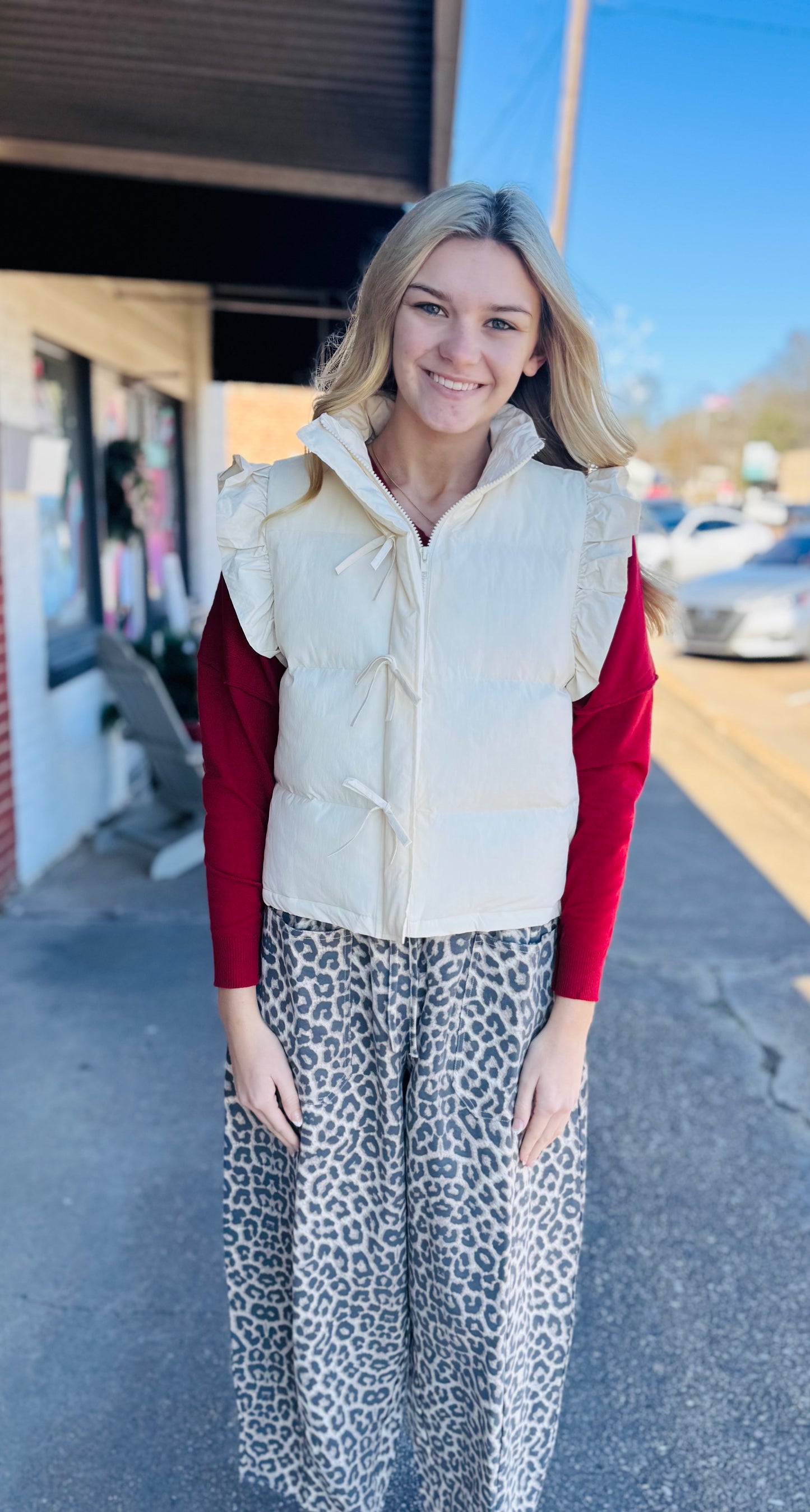 Bow Puffer Vest