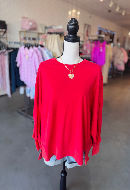 Red Hot Relaxed Top