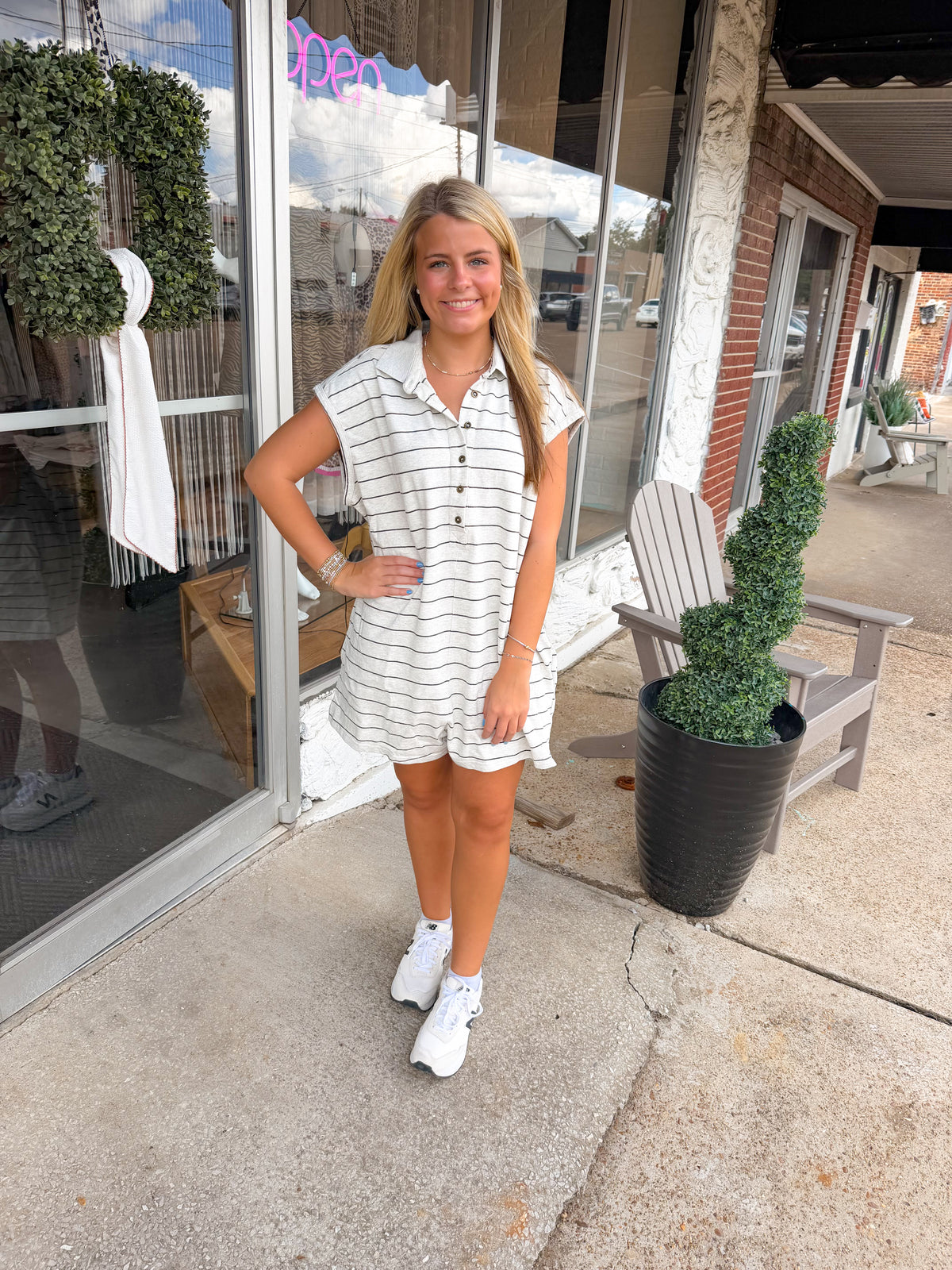 Oversized Stripe Romper