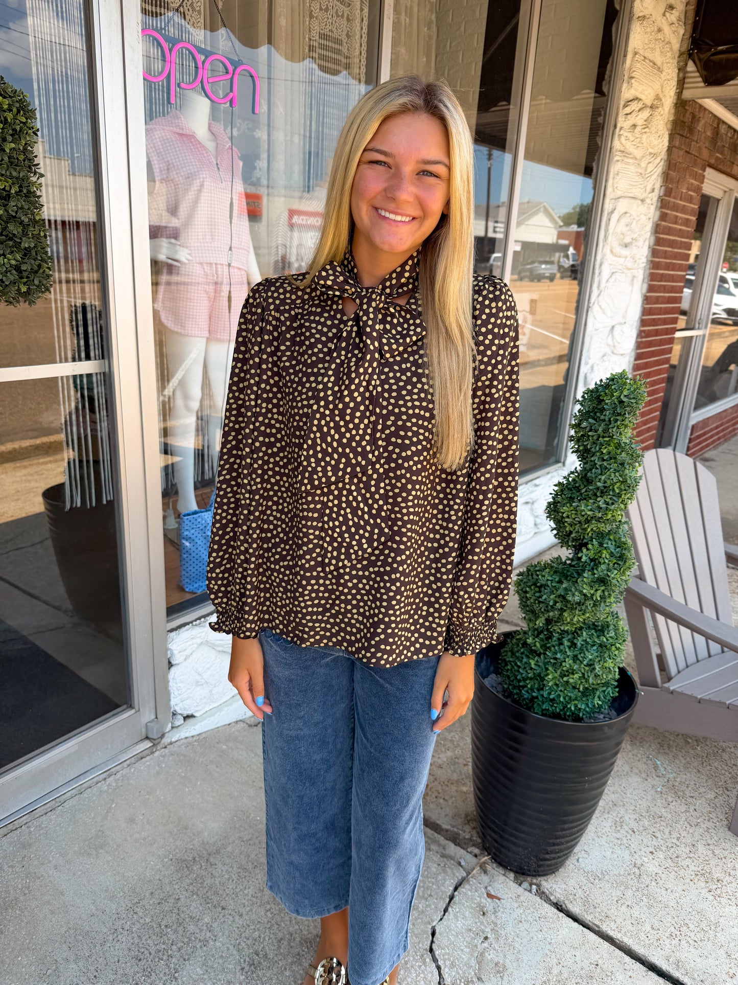 Timeless Polka Dot Blouse
