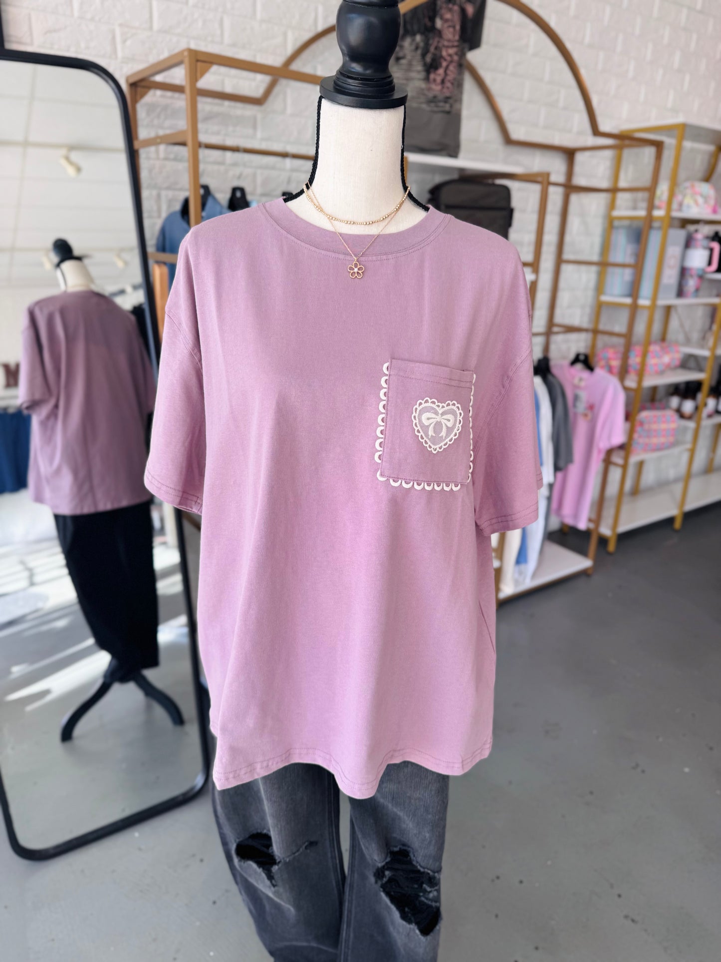 Scalloped Pocket Tee