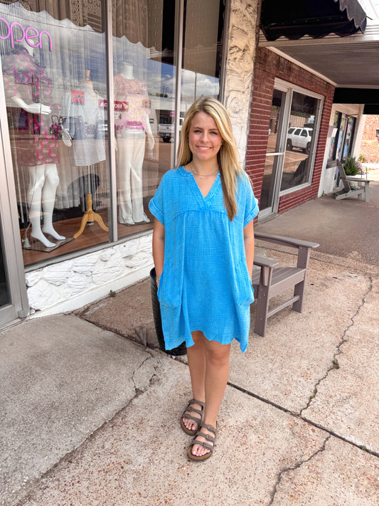 Blue Skies Gauze Dress