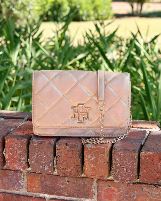 Bryn Crossbody Clutch Gold Shimmer LD