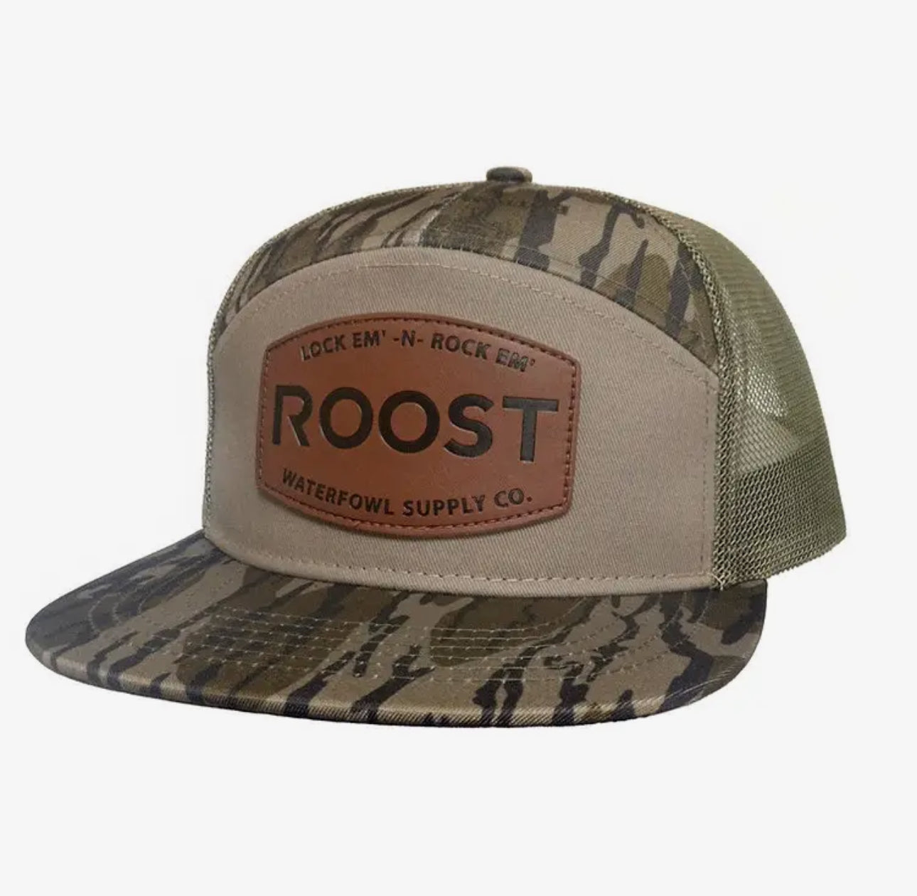 Roost 7 Panel Leather Patch Hat