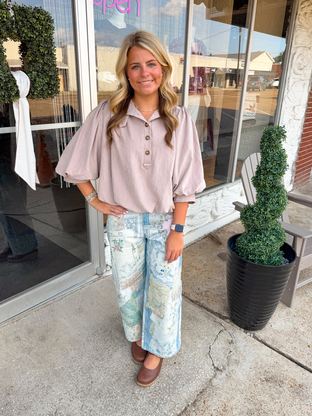 Patchwork Denim Pants