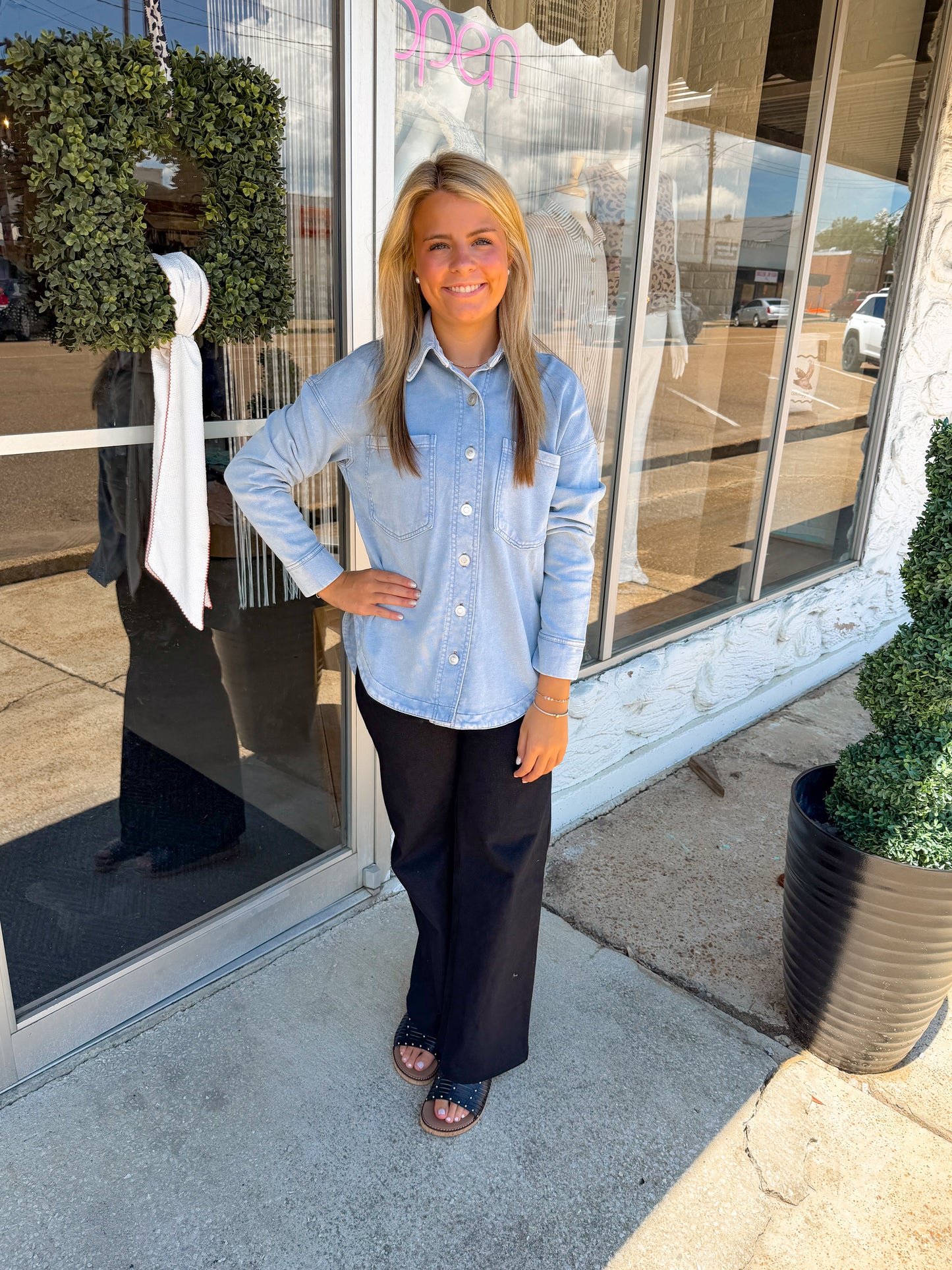 Denim Charm Top