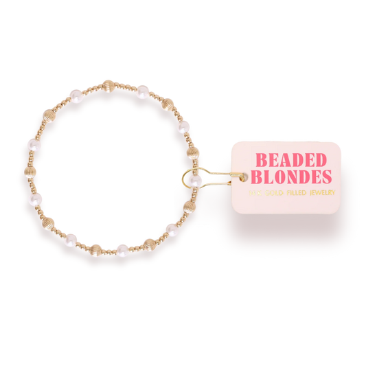 Palmer Fluted Bracelet in Pearl