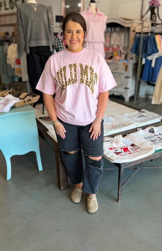 Lulu Mac Light Pink Cheetah Tee
