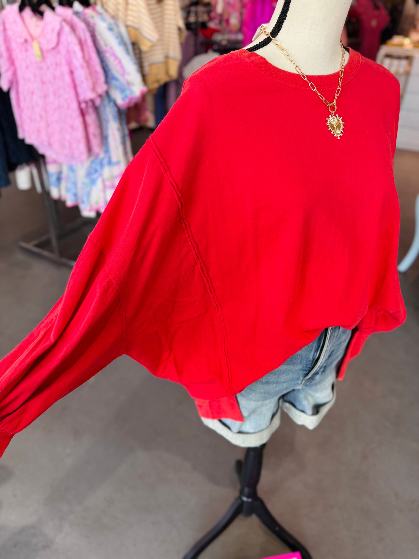 Red Hot Relaxed Top