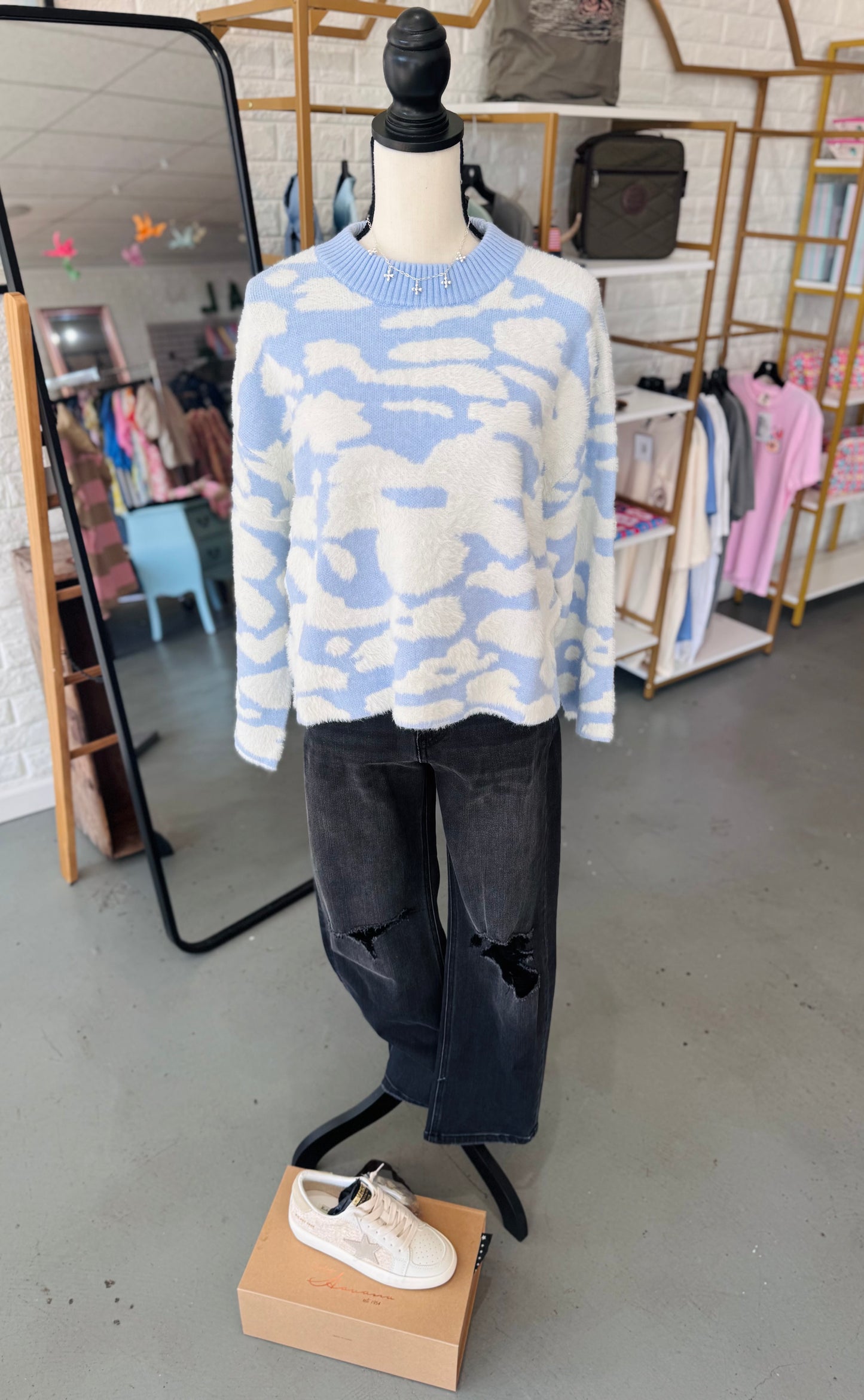 Floral Frost Sweater