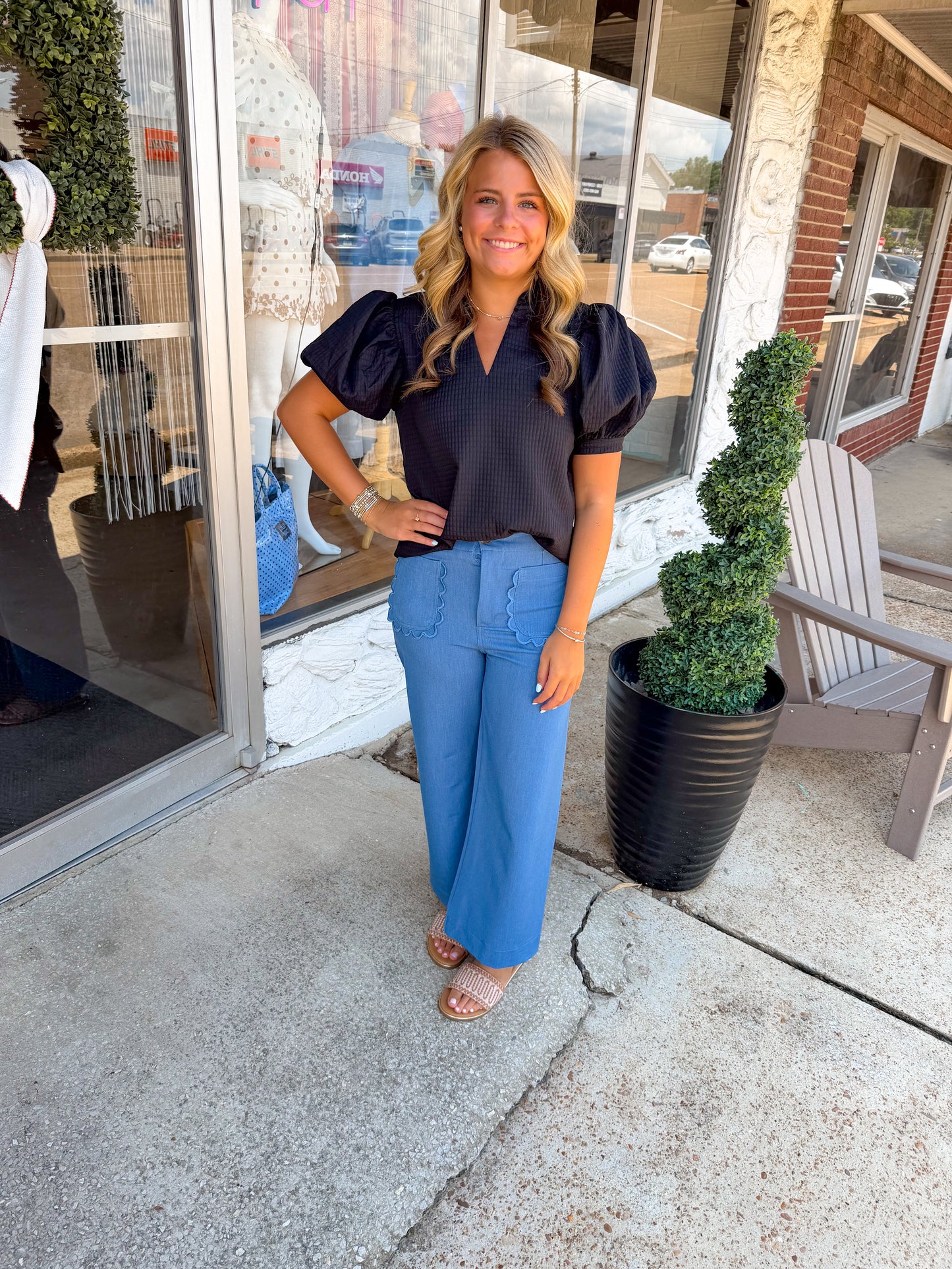 Scallop Pocket Pants