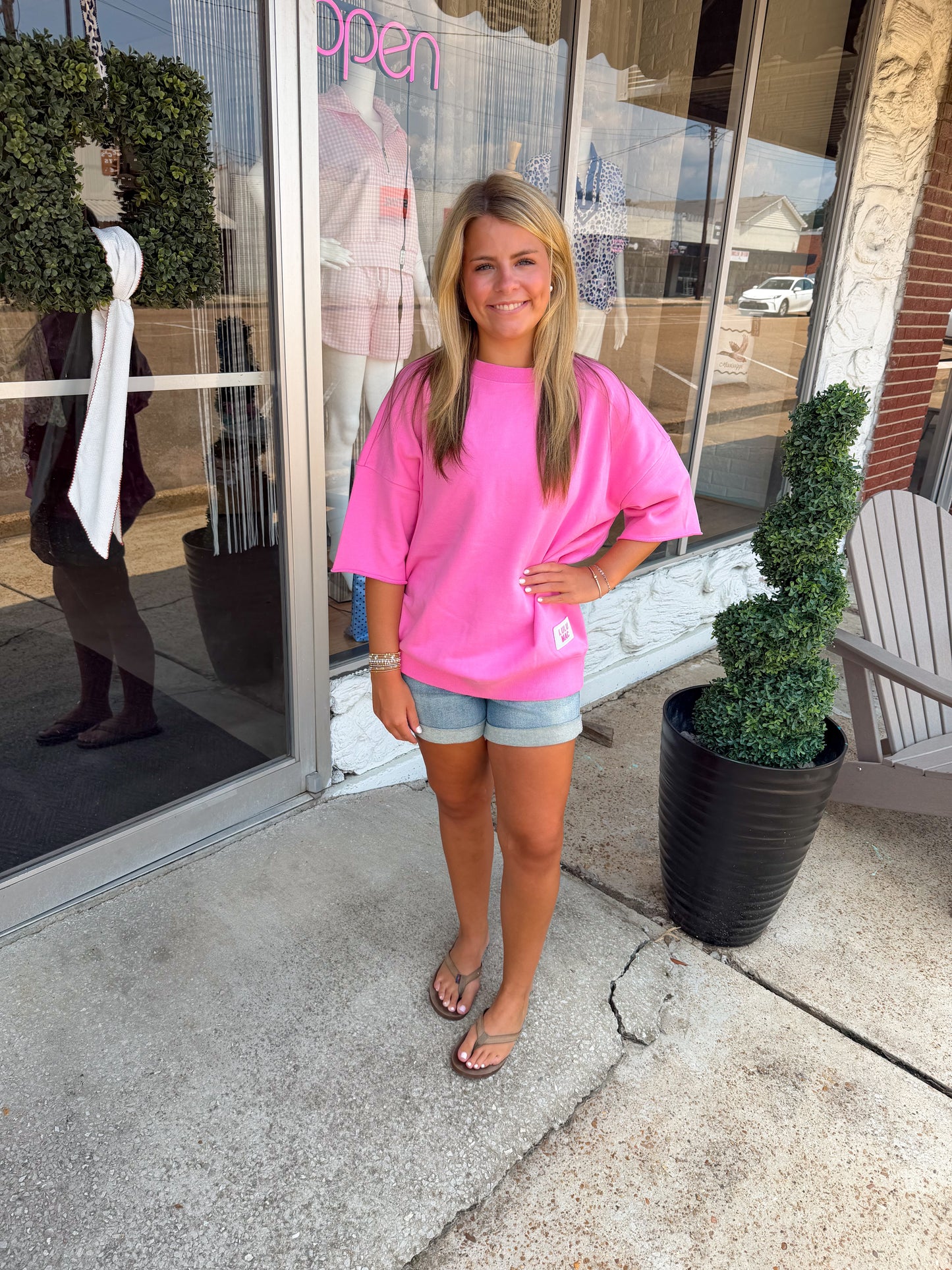 Lulu Mac Bubblegum Terry Cloth Top