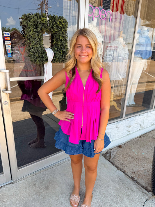 Flamingo Pink Top