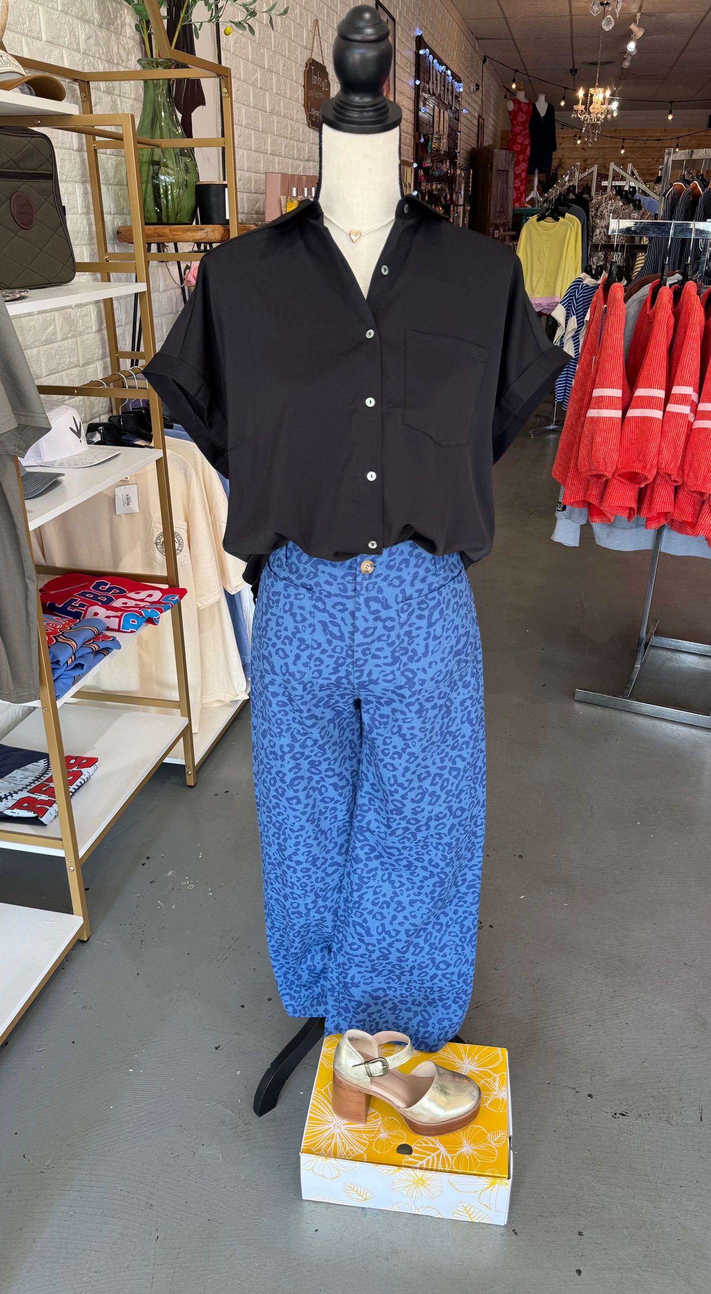 Blue Leopard Pants