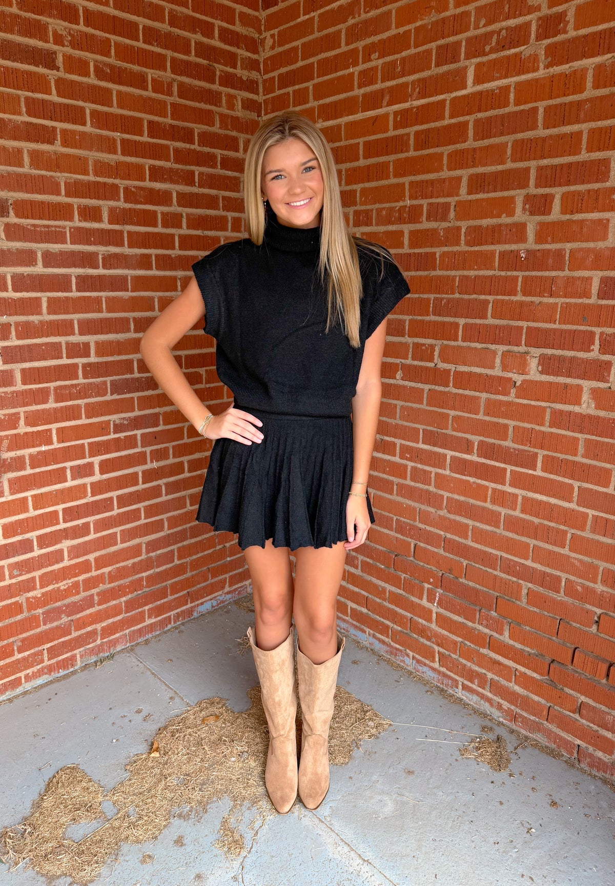 Black Skirt Set