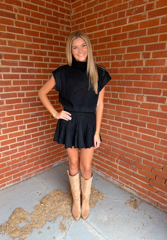 Black Skirt Set