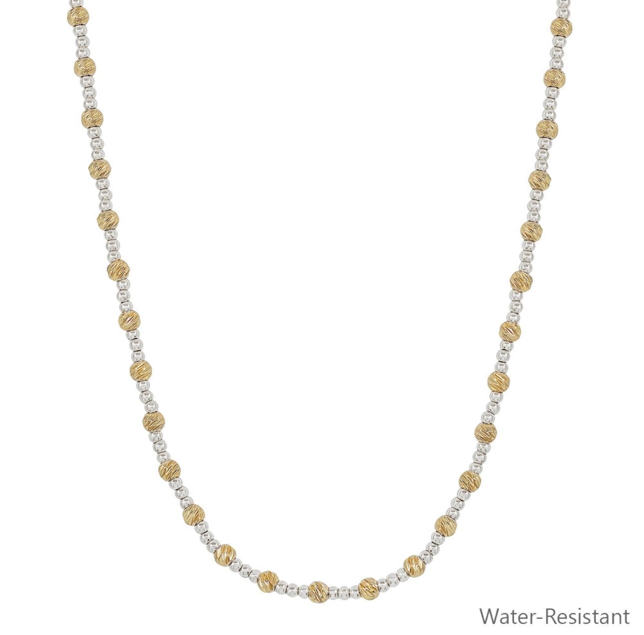 Gold/silver beaded necklace