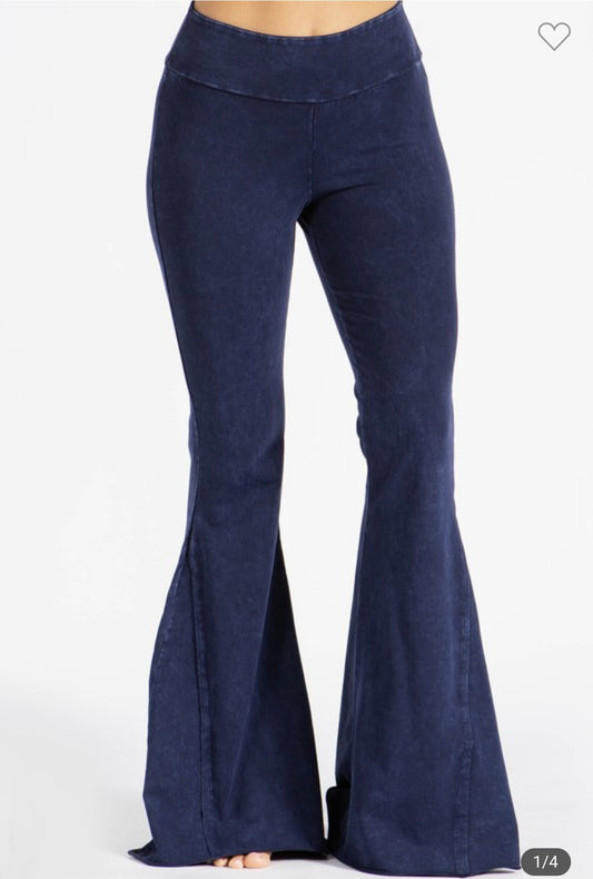Electric blue flare pants