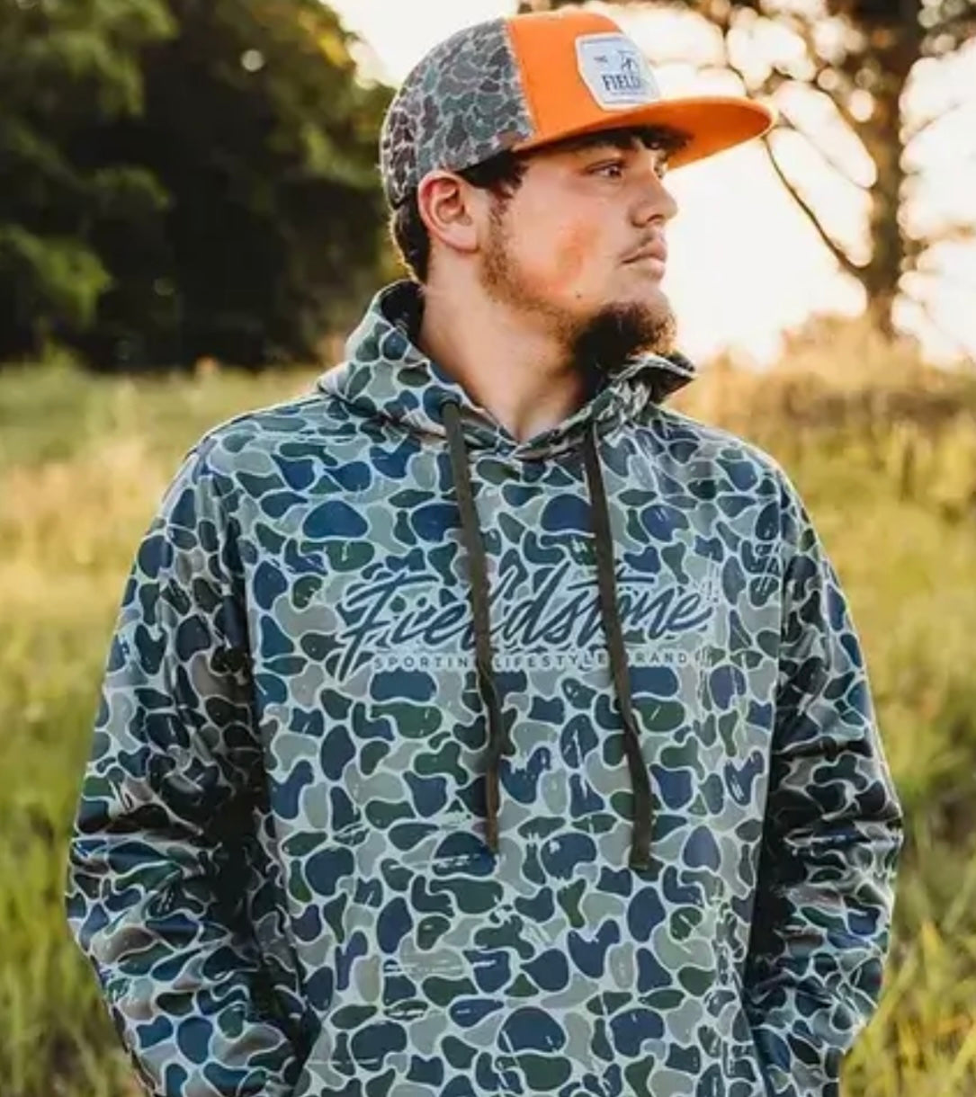 Backwoods Script Camo Hoodie