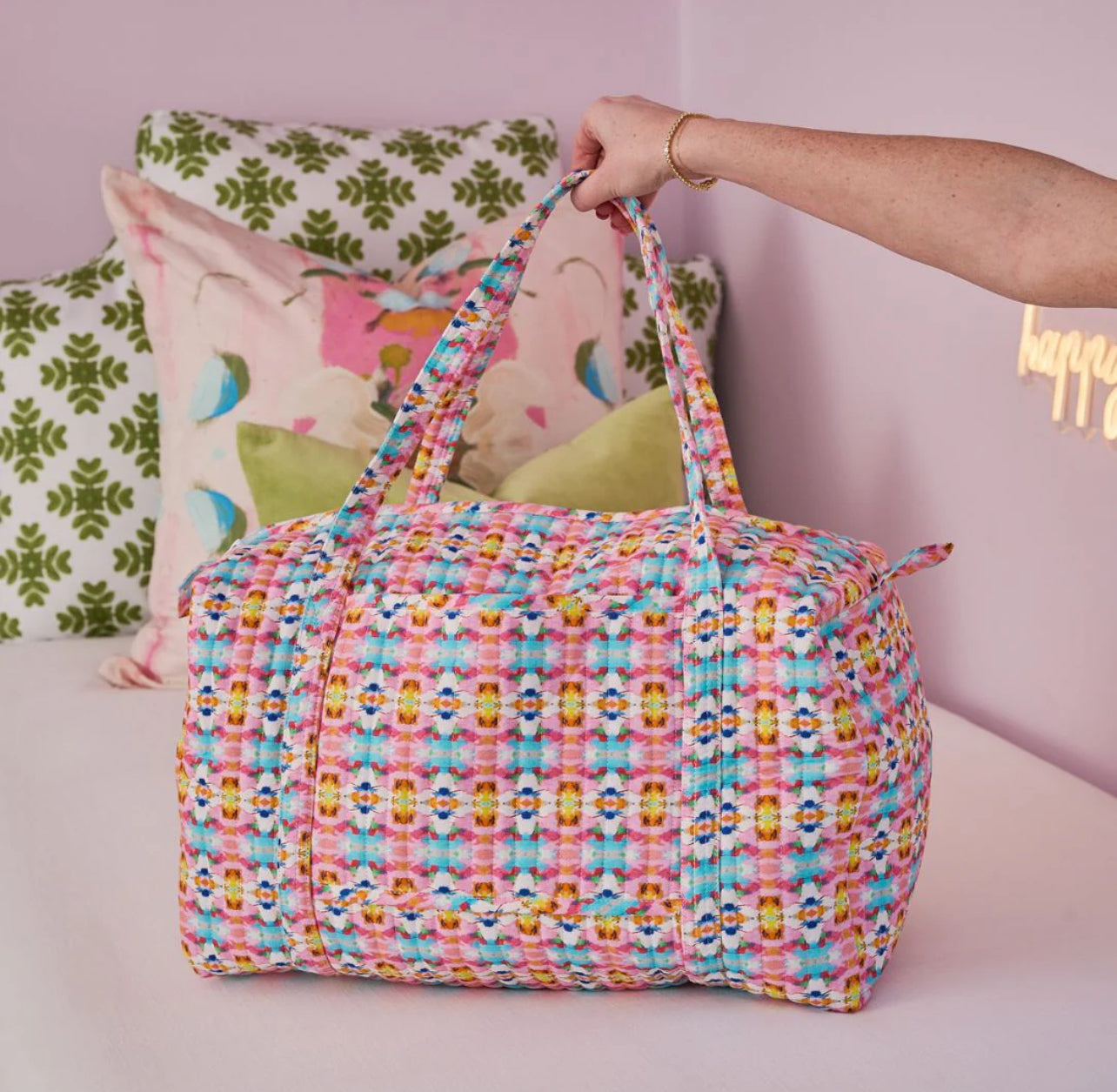 Sumner Pink Weekender Duffle Bag