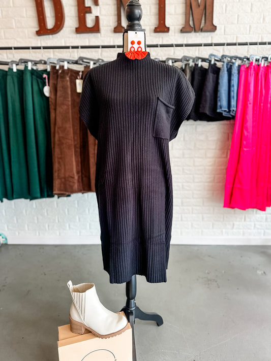 Black sweater dress- plus size