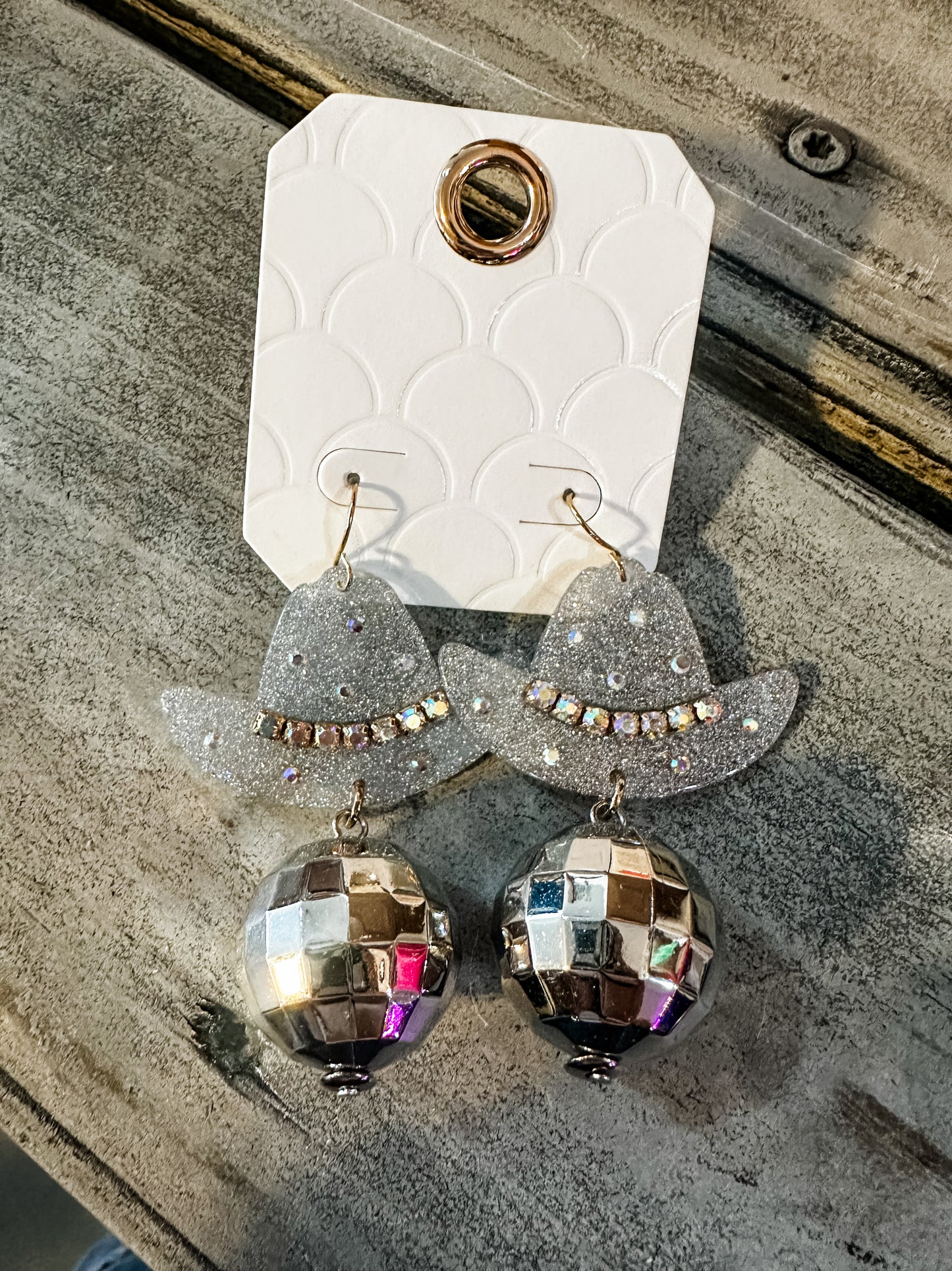 Disco cowgirl earrings