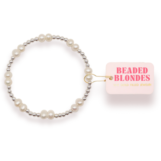 Coastal Pearl Silver Bracelet