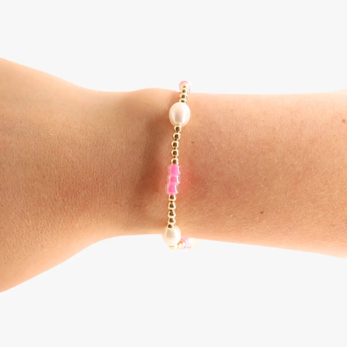 Hot Pink Pearl Bracelet