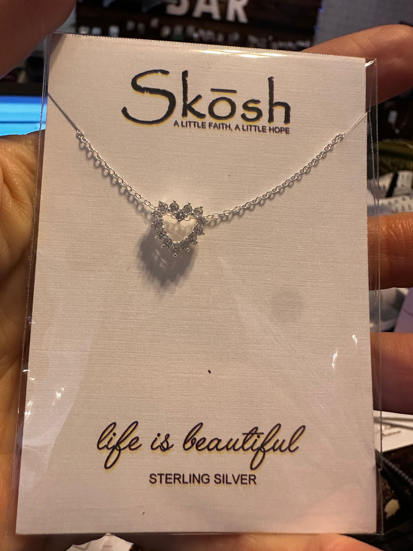 Skosh heart necklaces silver