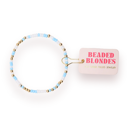 Powder Blue & White Bracelet