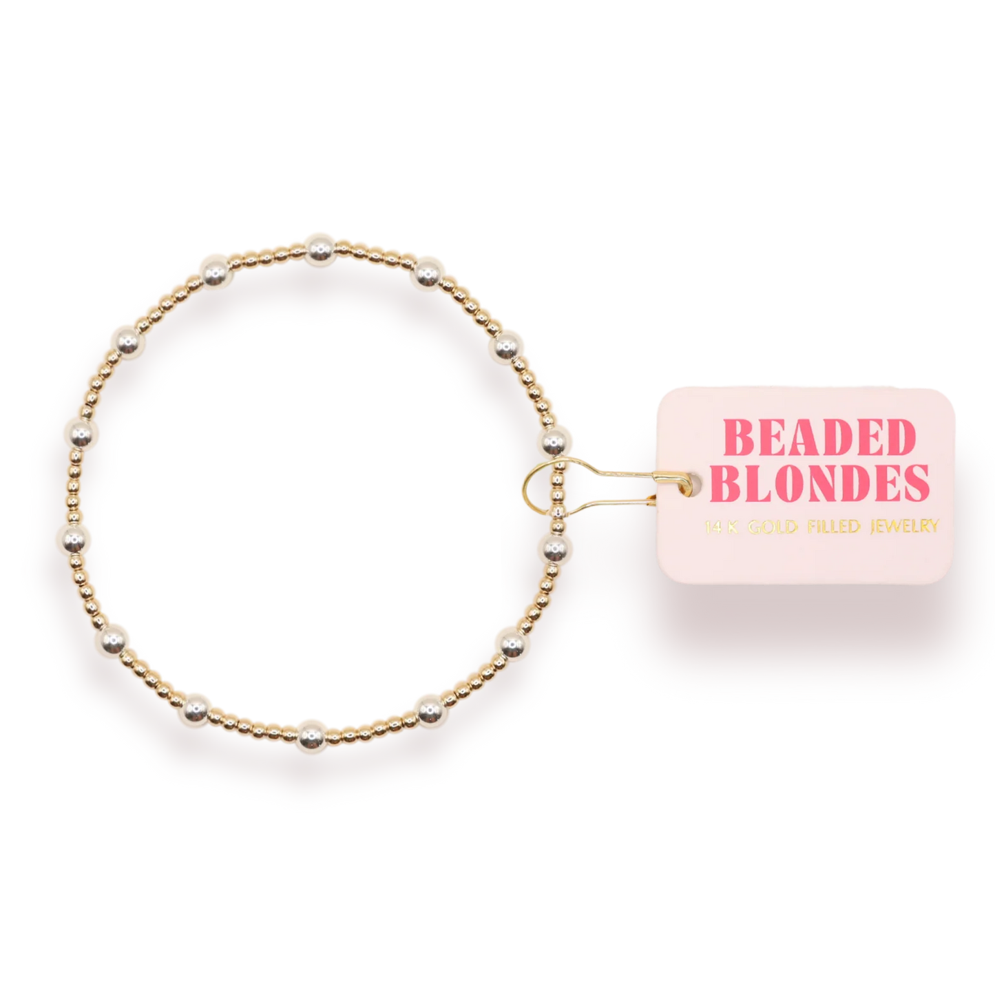 June in Gold with Silver Bracelet