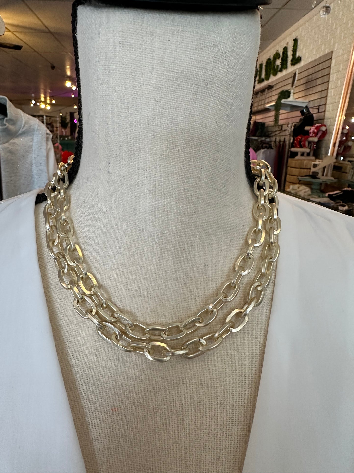 Gold chain necklace- long