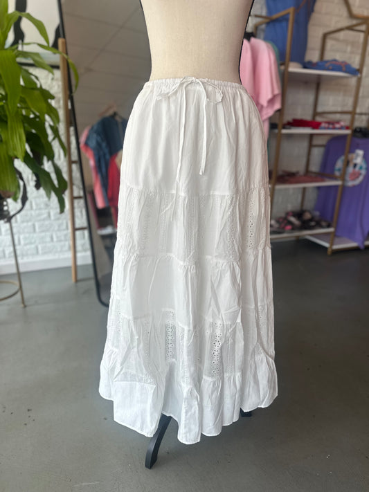 Eyelet Maxi Skirt