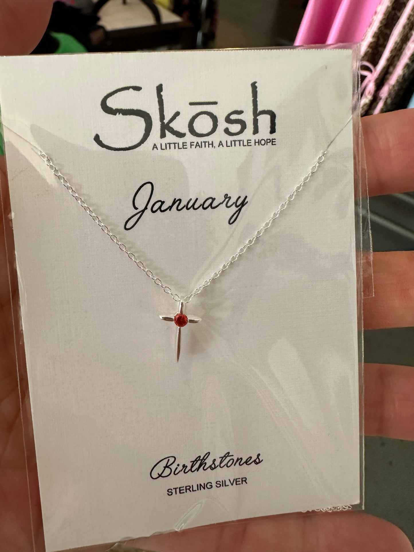 Skosh cross birthstone