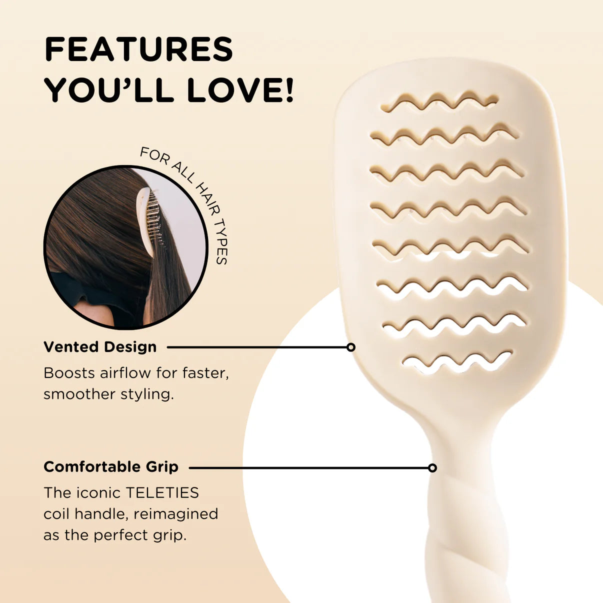Teletie Vented Hair Brush