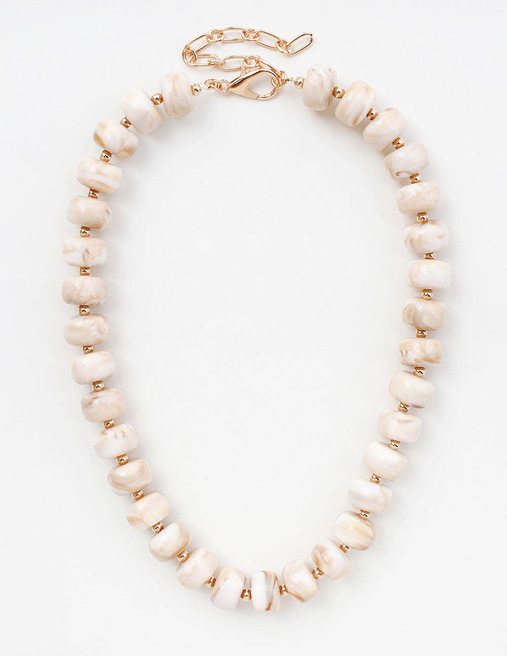 White/Cream Beaded Chunky Necklace