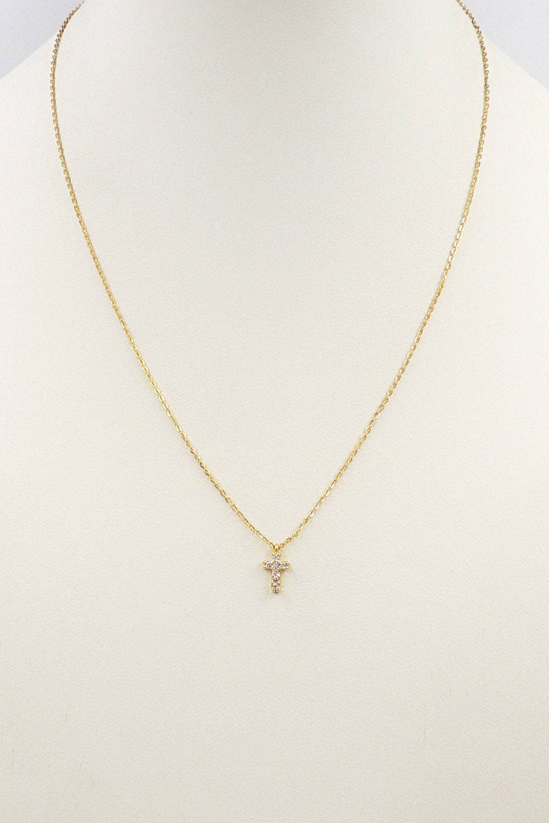 18K Gold Chain with Cross Necklace