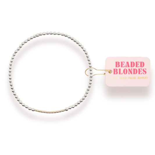 Dainty Bar Sliver with Gold