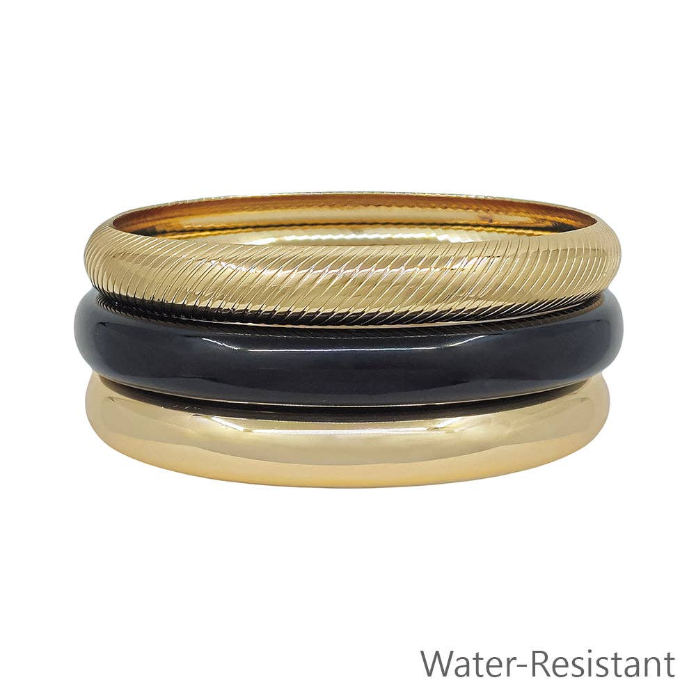 Water Resistant Set of 3 Bangles