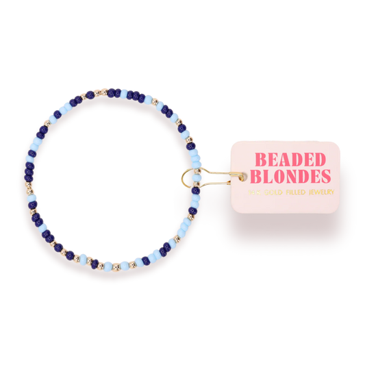 Blue and Navy Sprinkle Bracelet