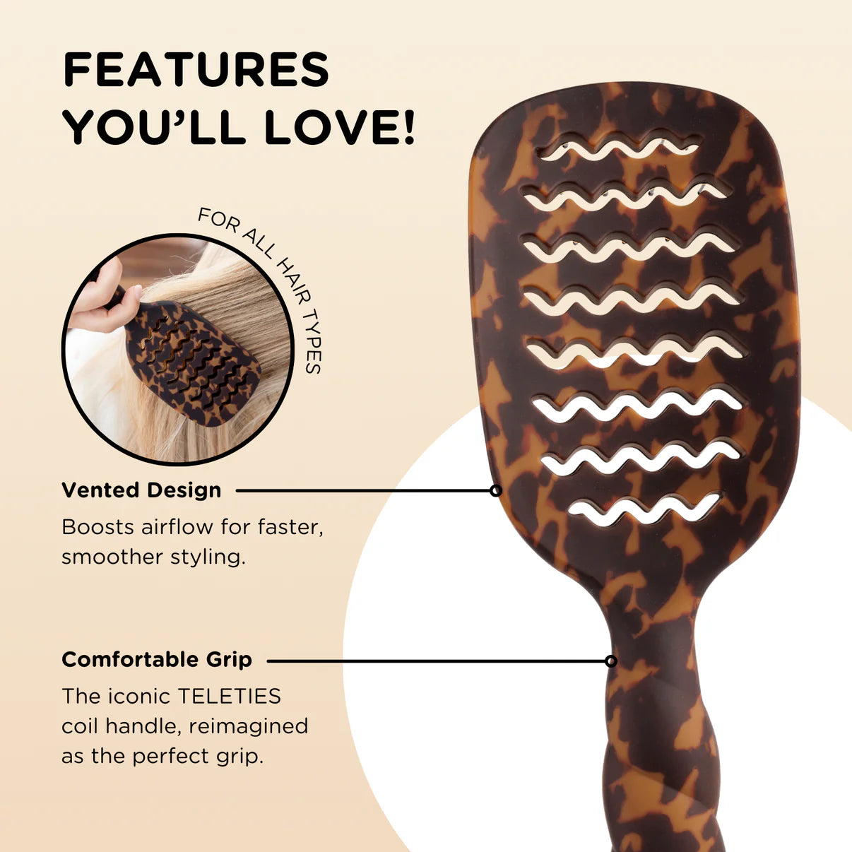 Teletie Vented Hair Brush