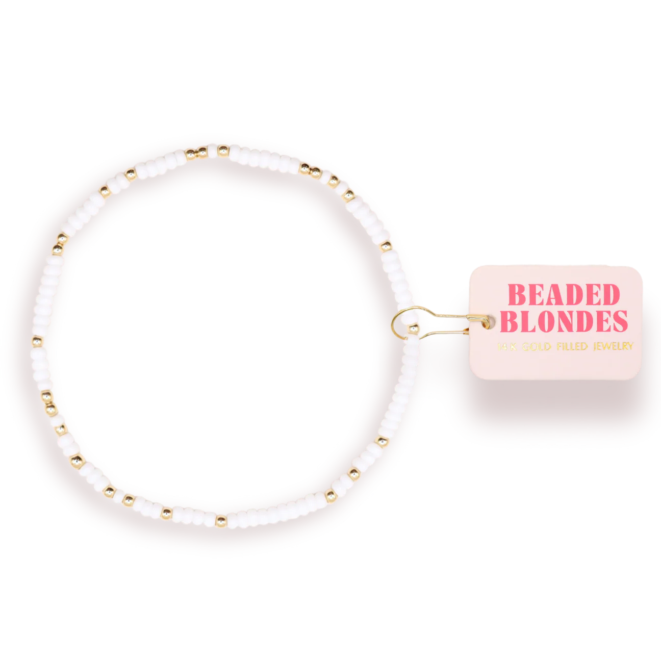 White Sprinkle Anklet in Gold
